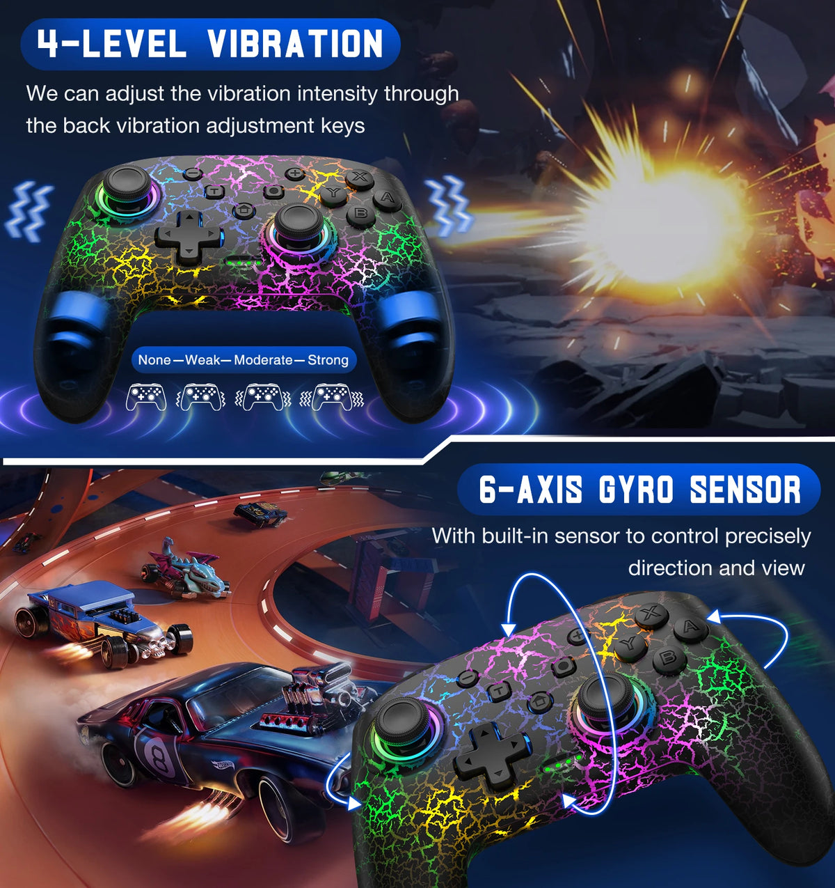 9 Light Wireless Controller for Switch & PC image 17
