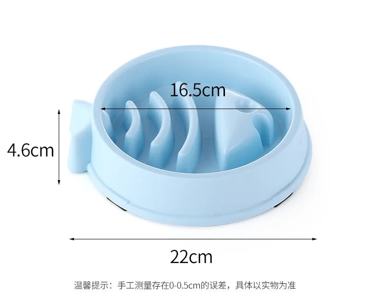 Slow Feed Anti-Choking Pet Bowl for Cats & Dogs - Picture Color 12