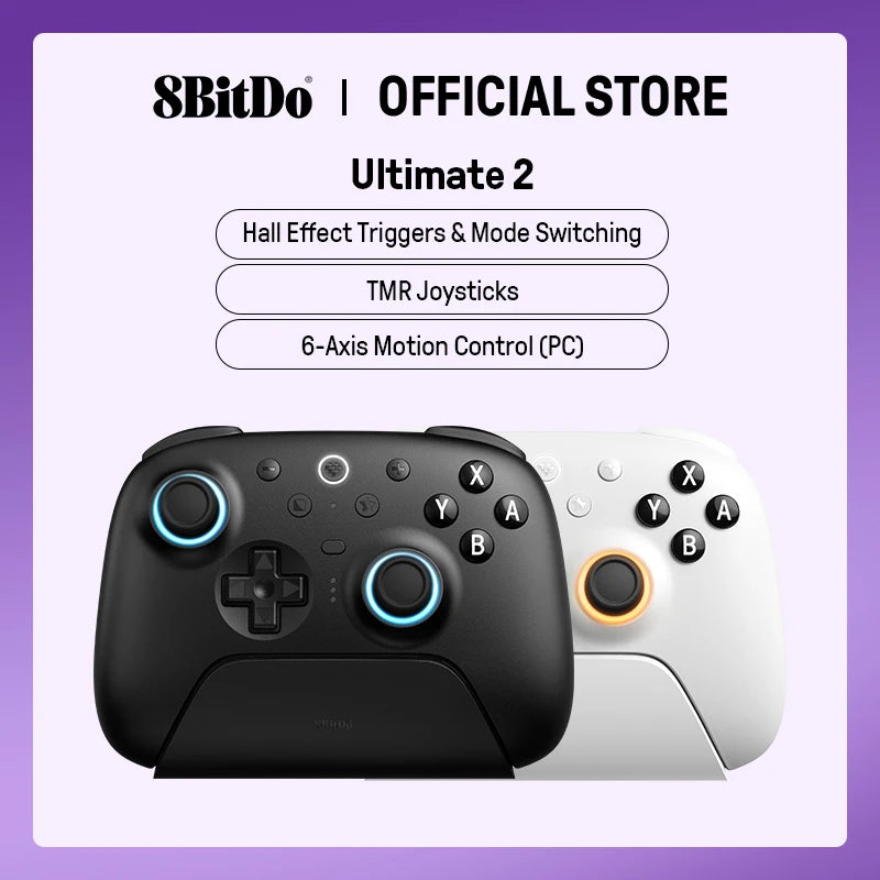 8BitDo Ultimate 2 TMR Controller for Switch & PC - Black