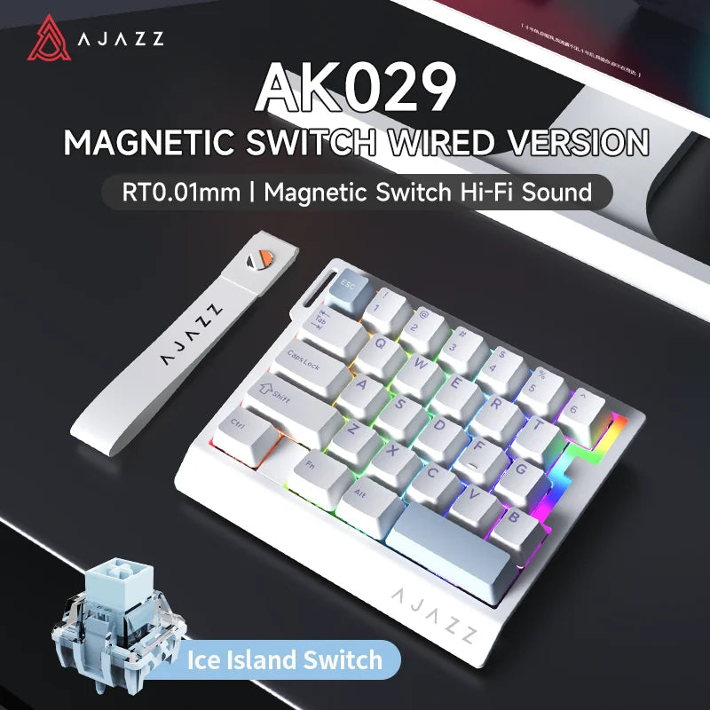 AJAZZ AK029 One-Handed Magnetic Gaming Keyboard - Pink