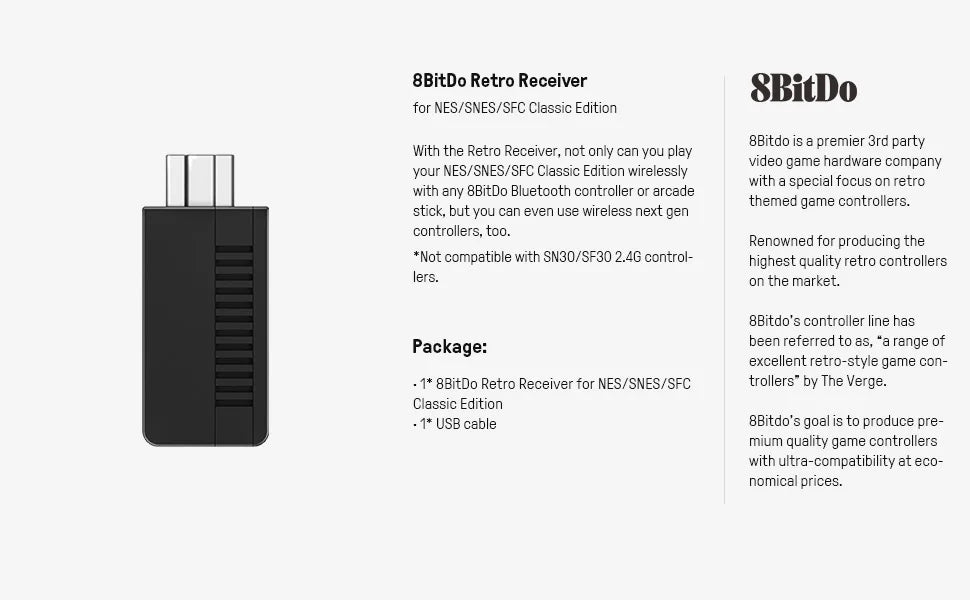8BitDo Bluetooth Retro Receiver for NES Classic Mini image 8