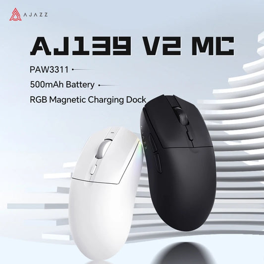 AJAZZ AJ139 V2 MC Wireless Gaming Mouse - White