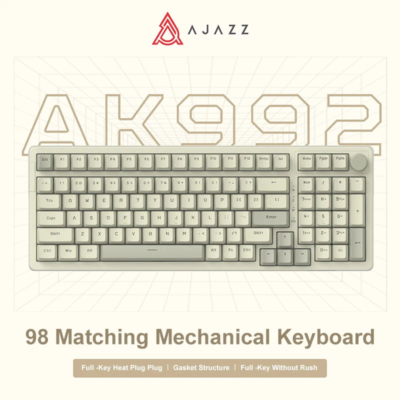 AJAZZ AK992 Wired Mechanical Keyboard 98-Key Full Layout - Blue