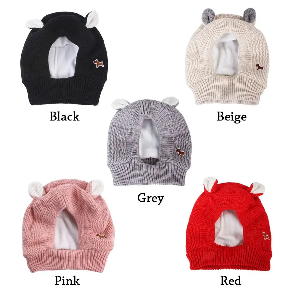 Quiet Dog Ear Muffs - Noise Protection Knitted Cover - Pink