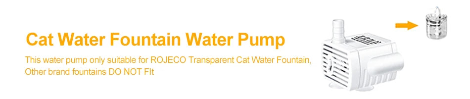 ROJECO Cat Water Fountain Replacement Pump image 6