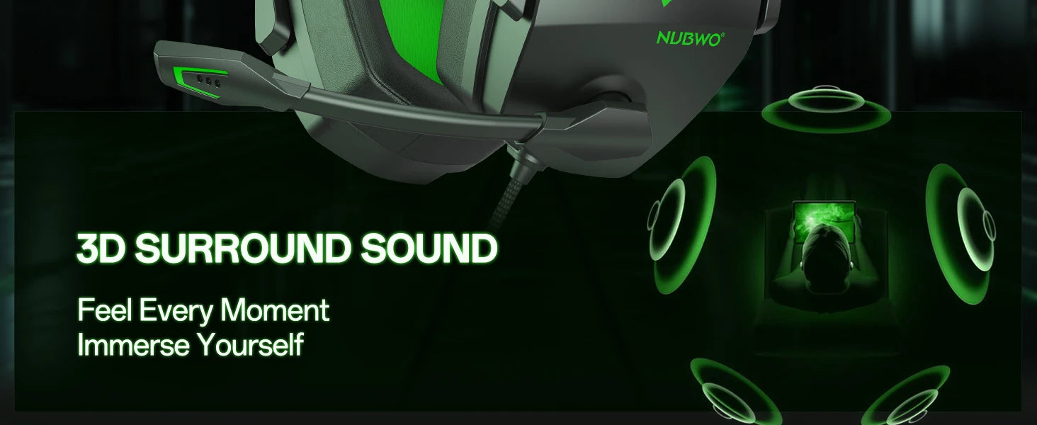 NUBWO N16 Hi-Fi Gaming Headset with Noise-Canceling Mic image 11