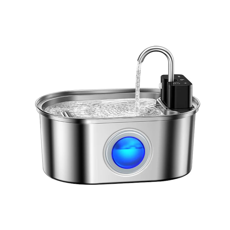 ROJECO Wireless Sensor Stainless Steel Cat Water Fountain image 26