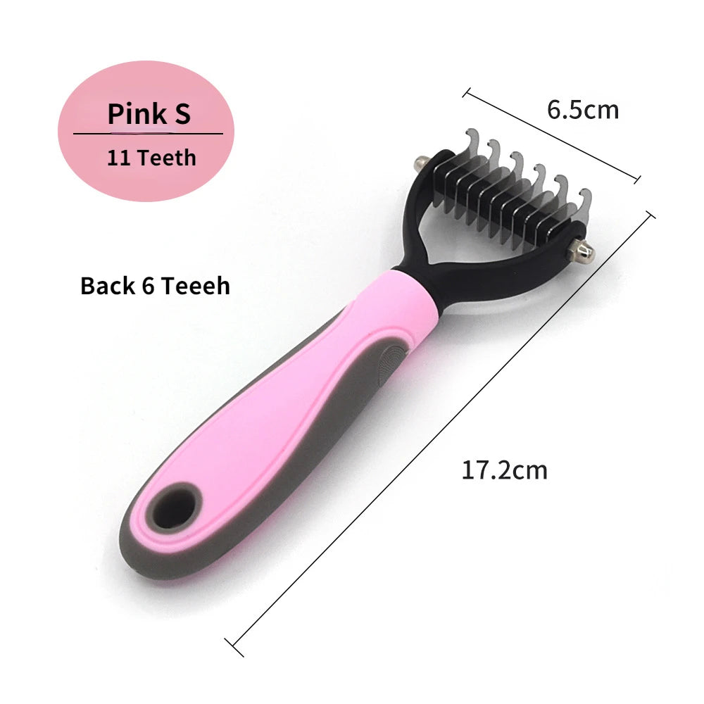 Professional Pet Deshedding Brush for Dogs & Cats - Grey
