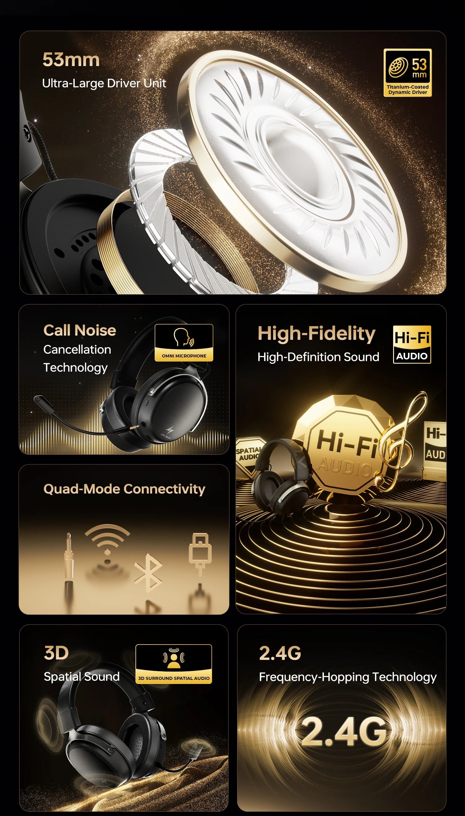 ATK M1 Tri-Mode Wireless Gaming Headset for PS5 & PC image 39