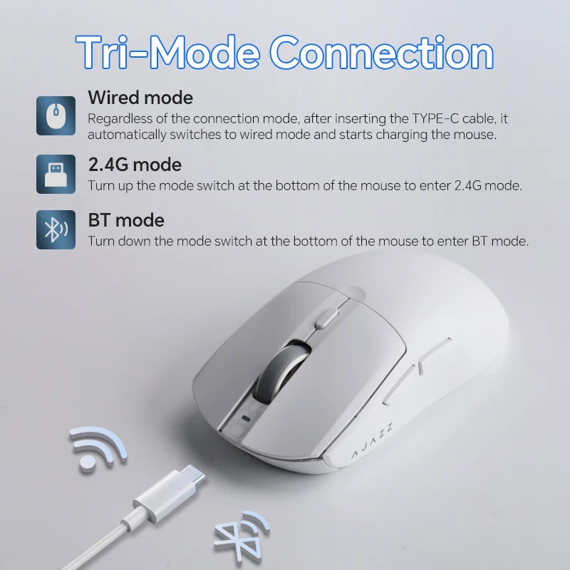 AJAZZ AJ139 V2 MC Wireless Gaming Mouse - White