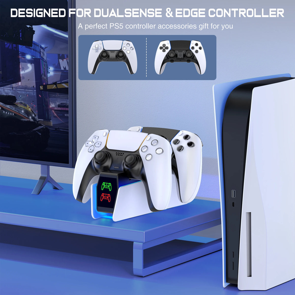 PS5 Dual Controller Charging Station with LED image 12