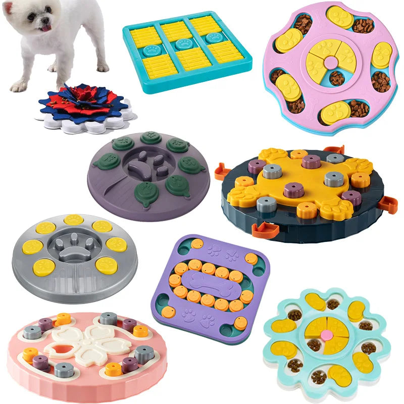 Dog Puzzle Toys Slow Feeder Interactive Increase IQ Food - Blue