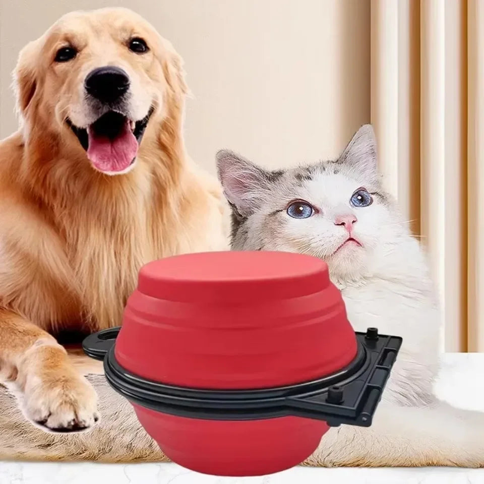 2-in-1 Foldable Dual Pet Feeding Bowl for Travel & Outdoor Use