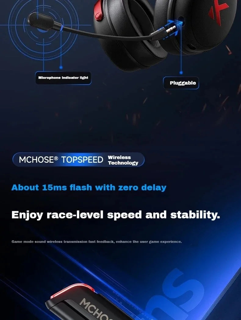 MCHOSE V9 Pro Wireless Gaming Headphones image 20