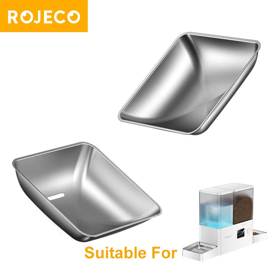 ROJECO Stainless Steel Feeding Bowl & Water Bowl Accessories For