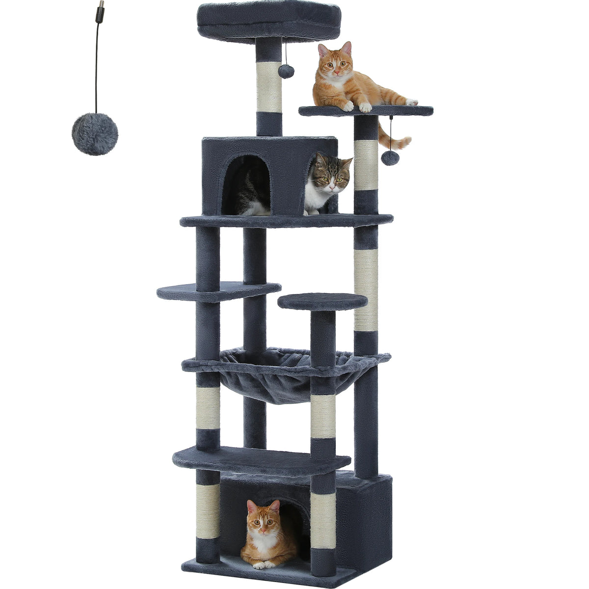 Large Cat Tree Tower for Indoor Cats with Sisal Posts image 38