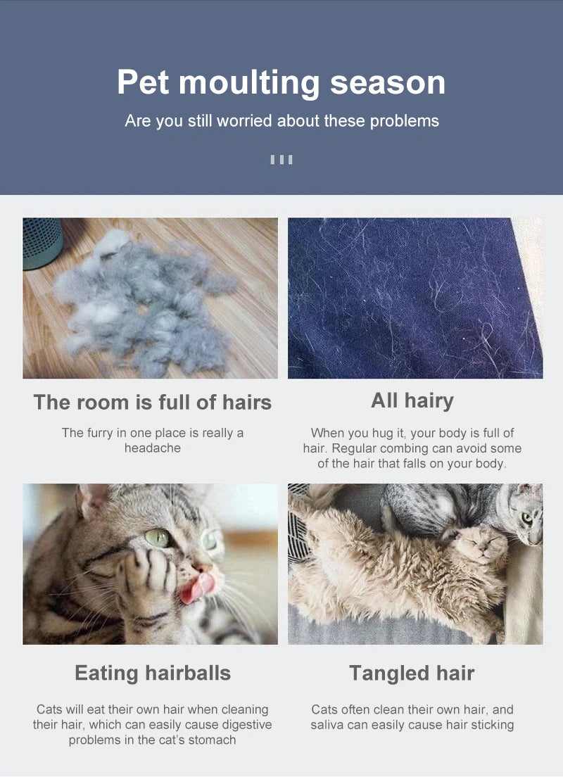 Dog & Cat Hair Remover Grooming Brush Comb