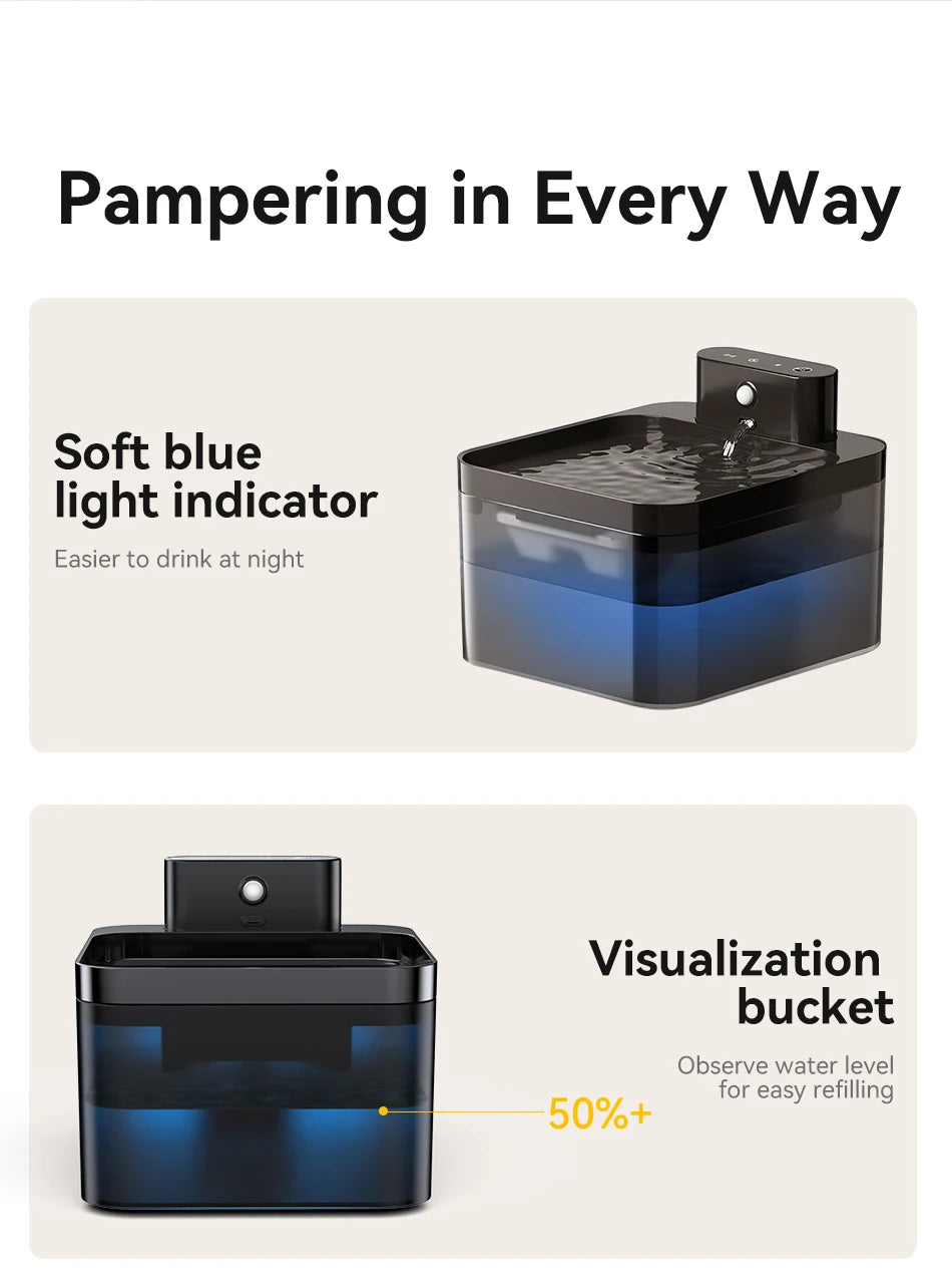 ROJECO Wireless Automatic Cat Water Fountain image 20