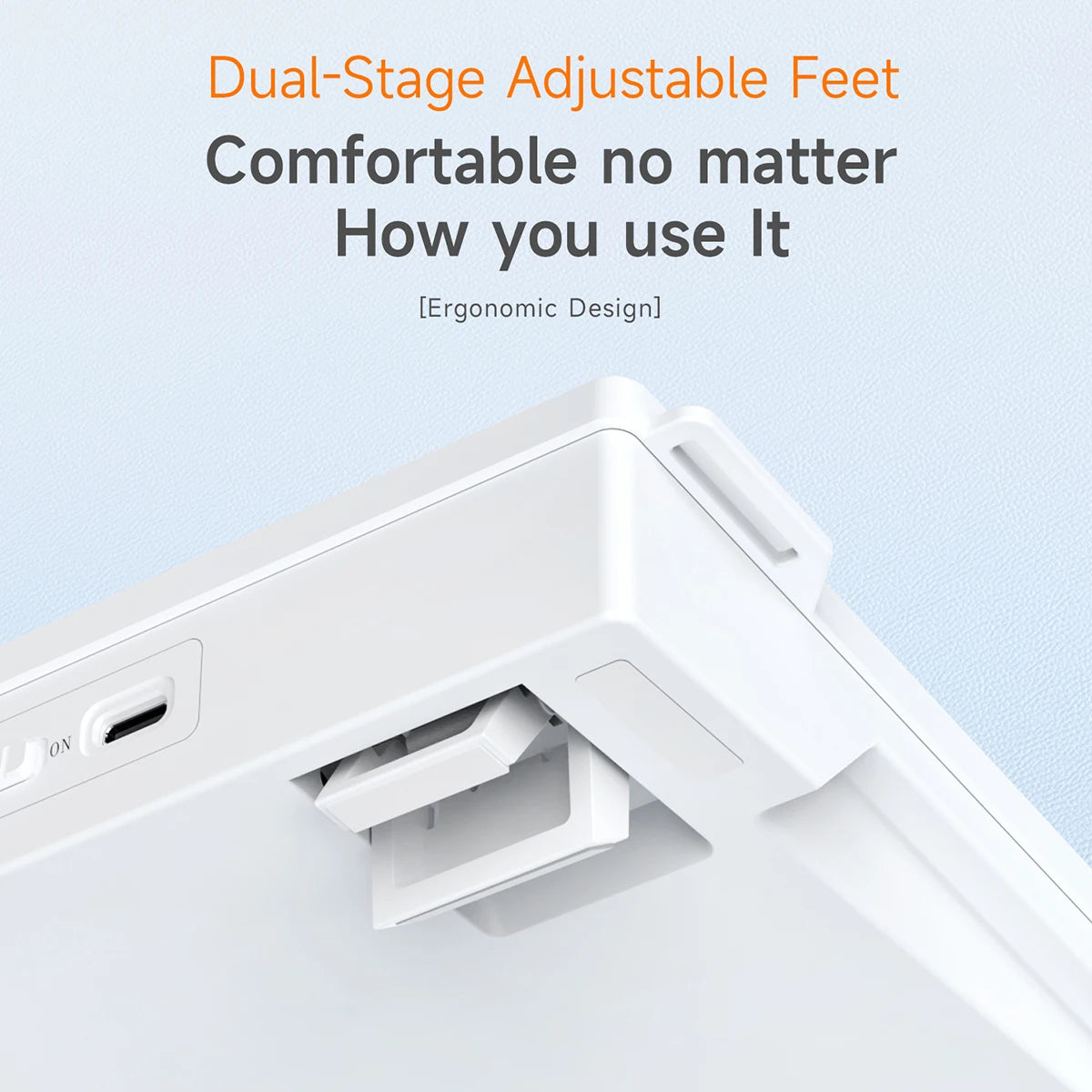 AJAZZ AF82 Low-Profile Wireless RGB Keyboard - Black Grey Red