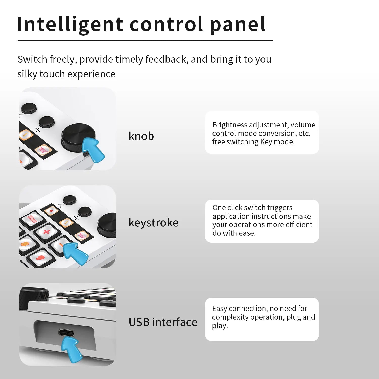 AJAZZ N1 Programmable Macro Keyboard - White