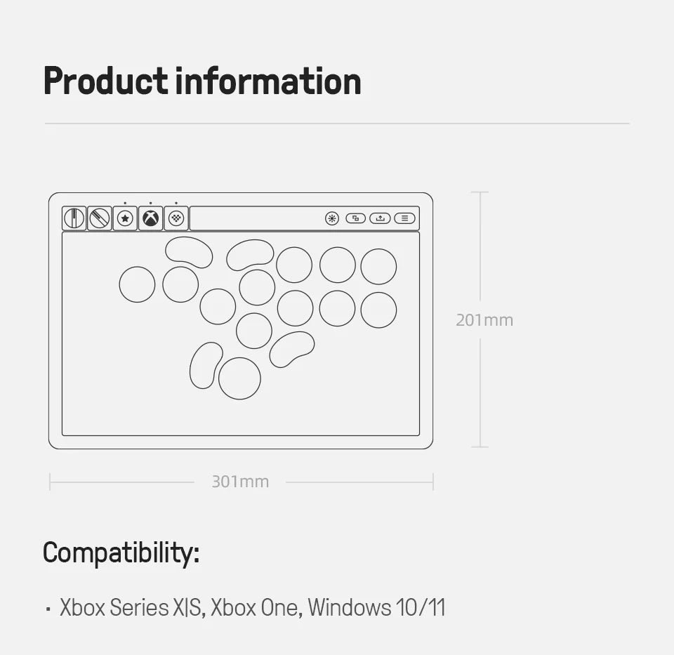 8BitDo All-Button Wireless Arcade Controller for Xbox Series X|S image 26