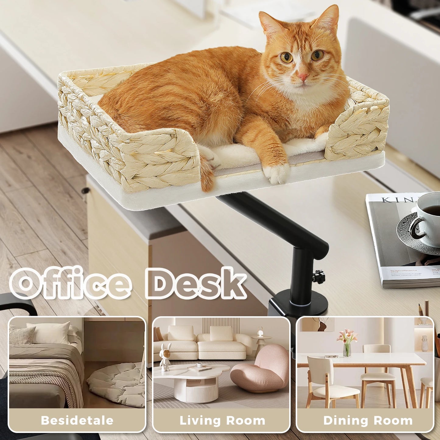 360° Rotatable Cat Desk Bed Stand for Indoor Cats image 17