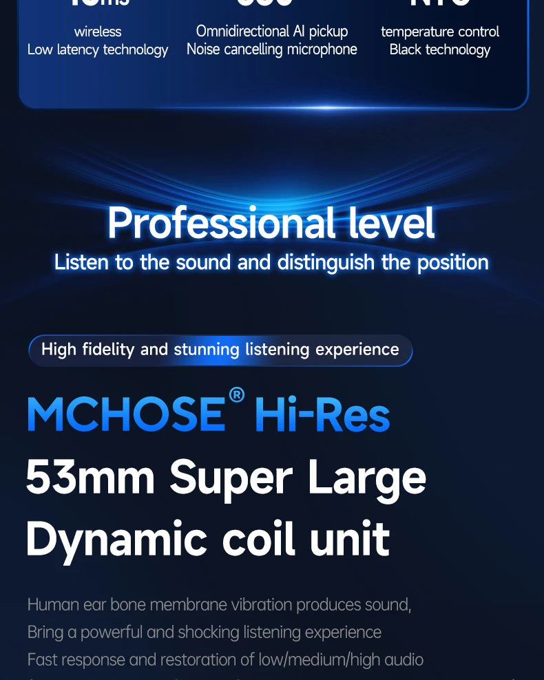 MCHOSE V9 Pro Tri-Mode Gaming Headset with Microphone image 9