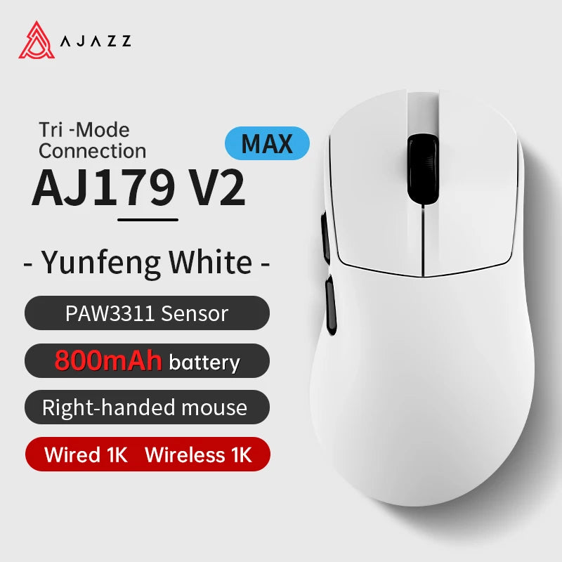 AJAZZ AJ179 Pro PAW3395 Lightweight Wireless Gaming Mouse - Black
