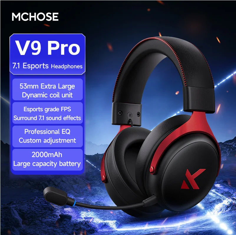 MCHOSE V9 Pro Wireless Gaming Headphones image 28