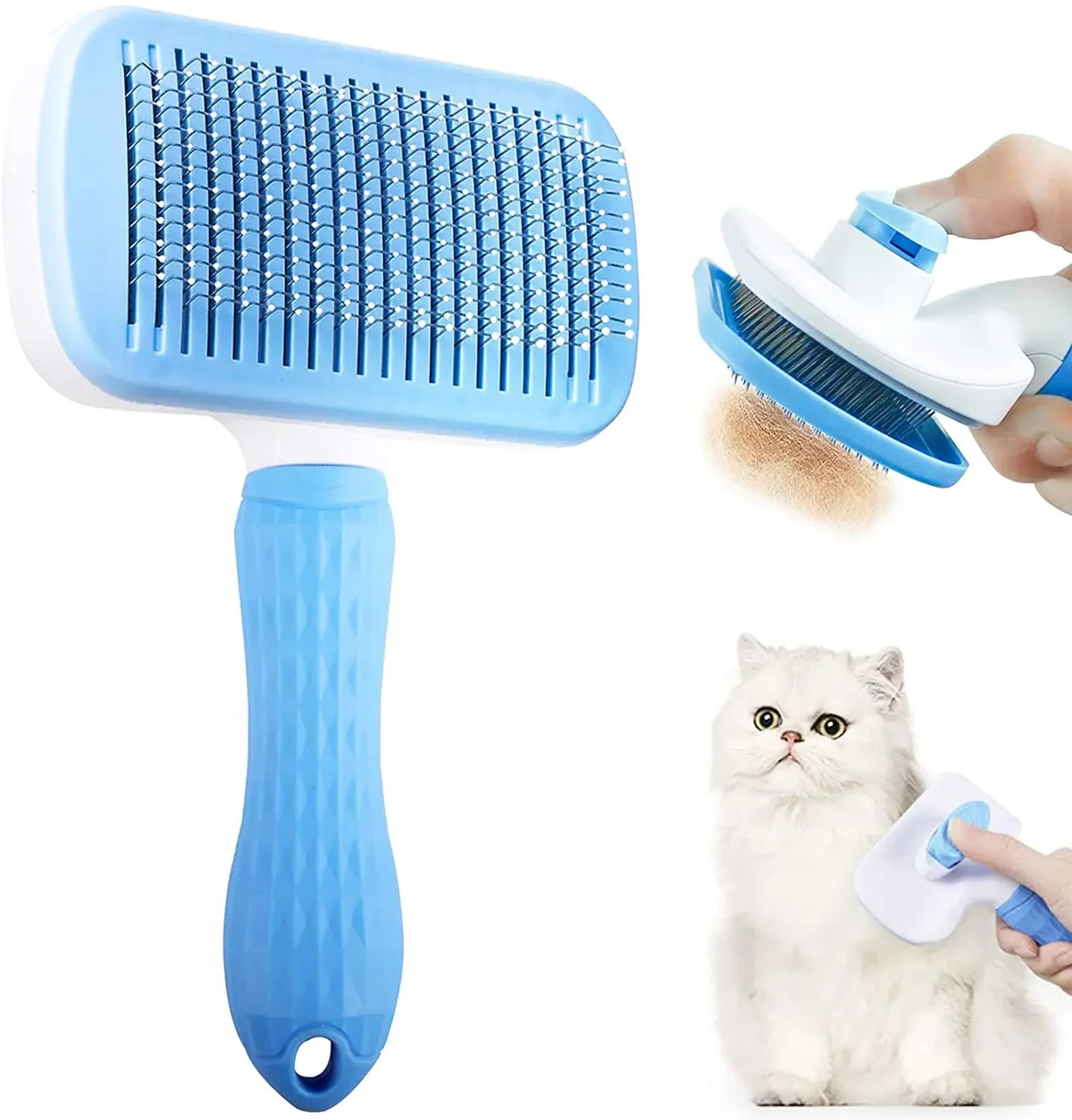 Pet Hair Remover Grooming Brush for Dogs & Cats image 7