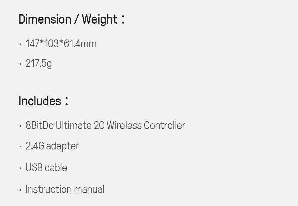 8BitDo Ultimate 2C Wireless Controller for PC