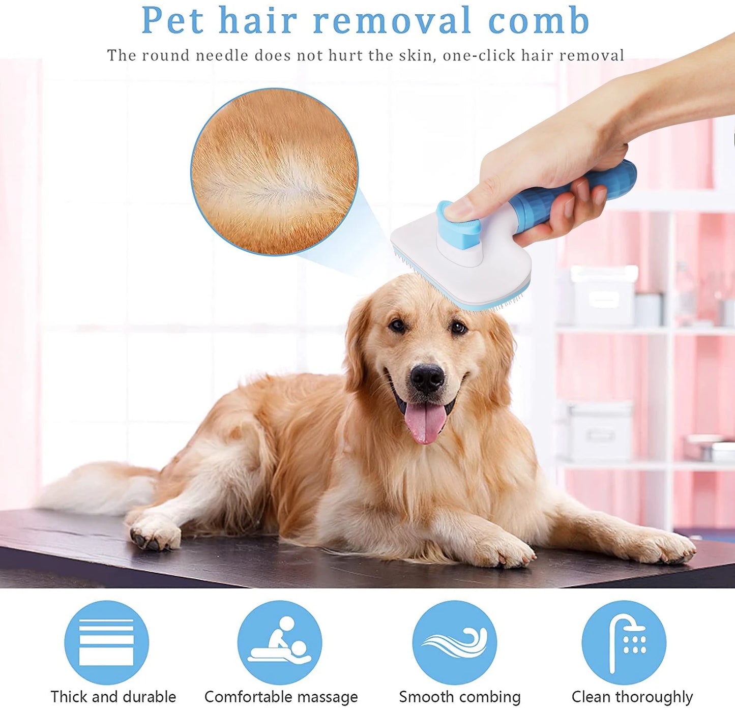 Dog & Cat Hair Remover Grooming Brush Comb