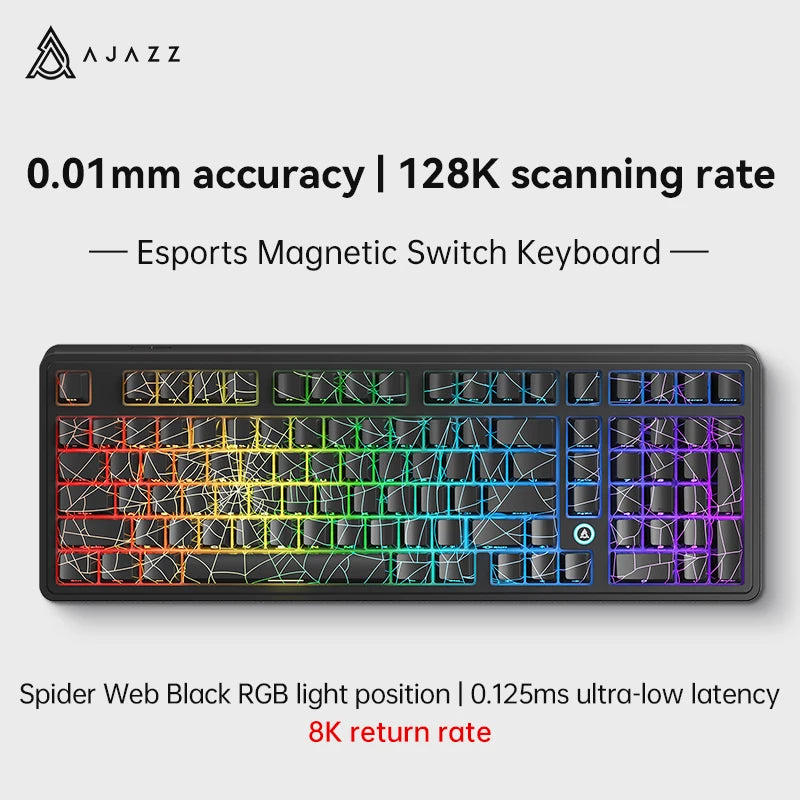 AJAZZ AK980 Max Magnetic Mechanical Gaming Keyboard - Pink Black