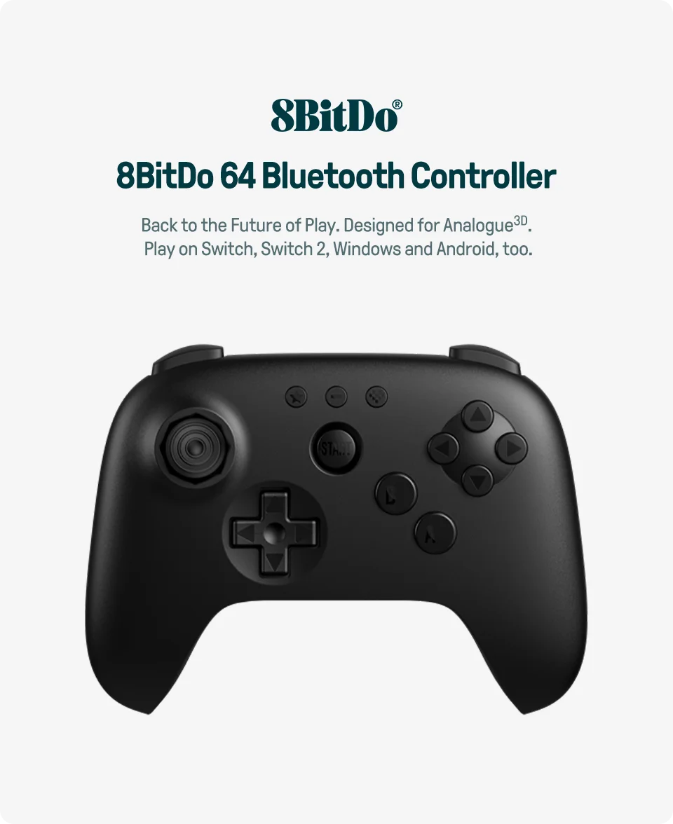 8BitDo 64 Bluetooth Controller for Analogue 3D & Switch image 7