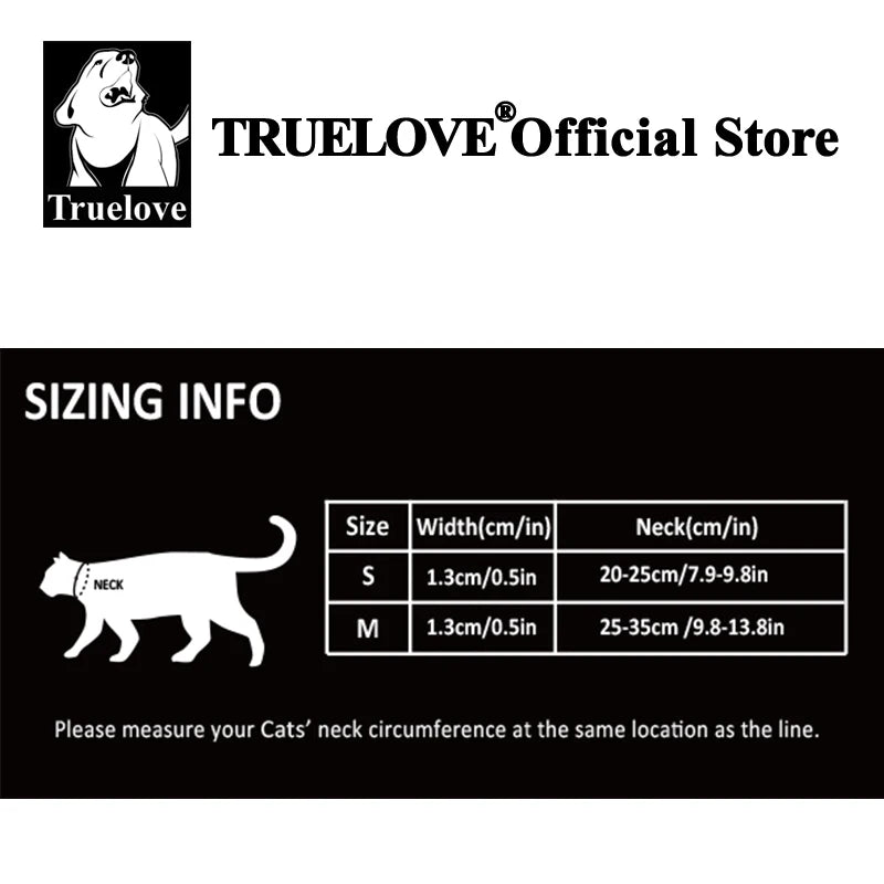 Truelove TLC5312 Floral Pet Collar with Bell - Blue