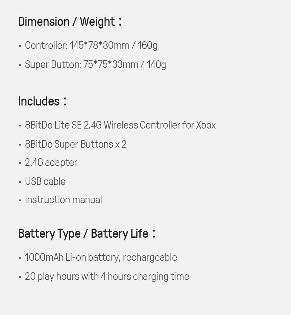 8BitDo Lite SE 2.4G Wireless Controller for Xbox Series X|S image 21