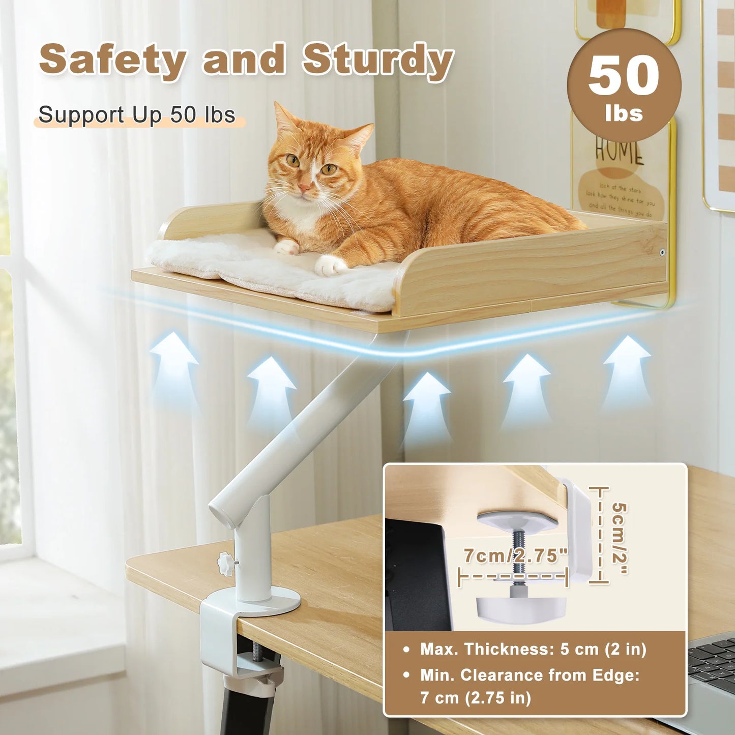 360° Rotatable Cat Desk Bed Stand for Indoor Cats image 19