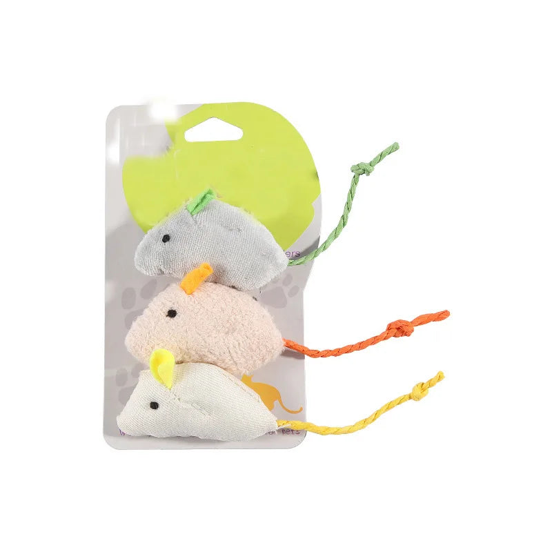 3-Piece Plush Mouse Cat Toy Set image 6