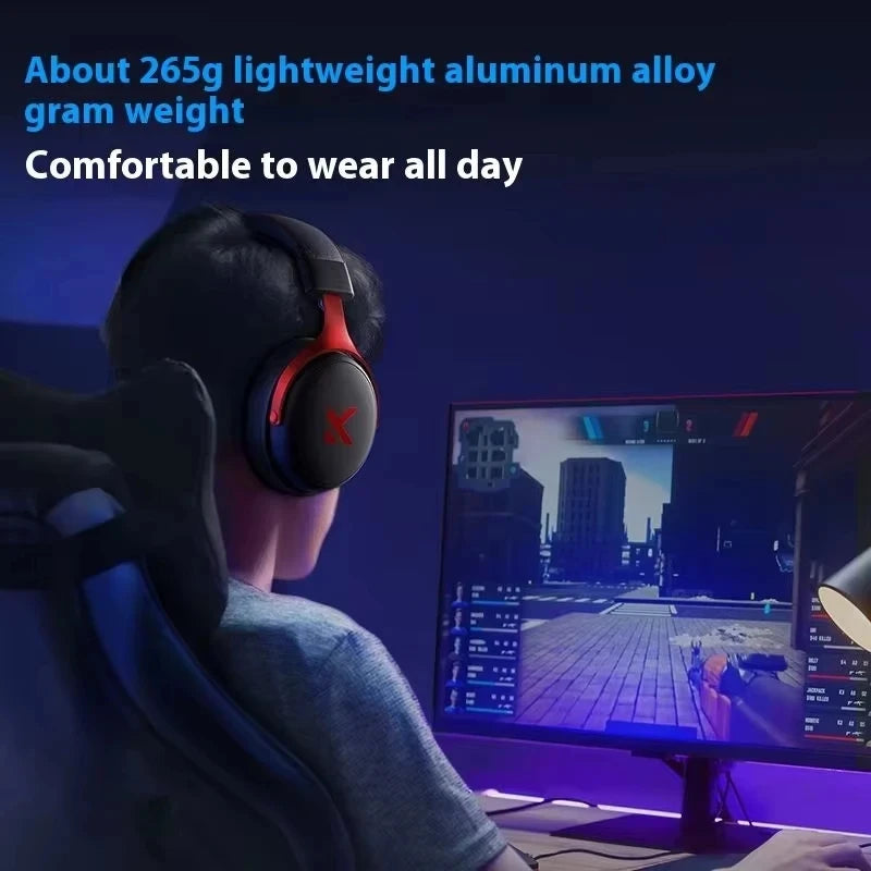 MCHOSE V9 Pro Wireless Gaming Headphones - White Blue