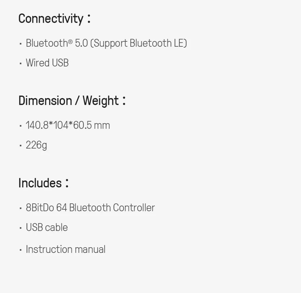 8BitDo 64 Bluetooth Controller for Analogue 3D & Switch image 14