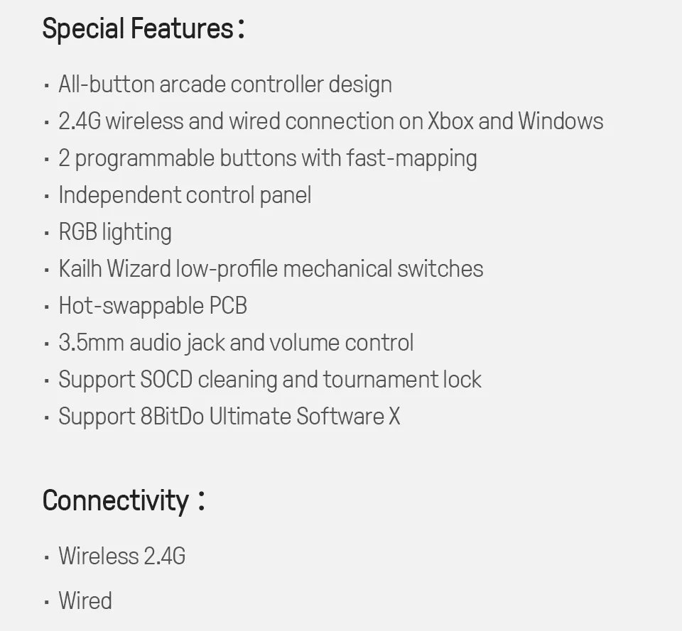 8BitDo All-Button Wireless Arcade Controller for Xbox Series X|S image 27