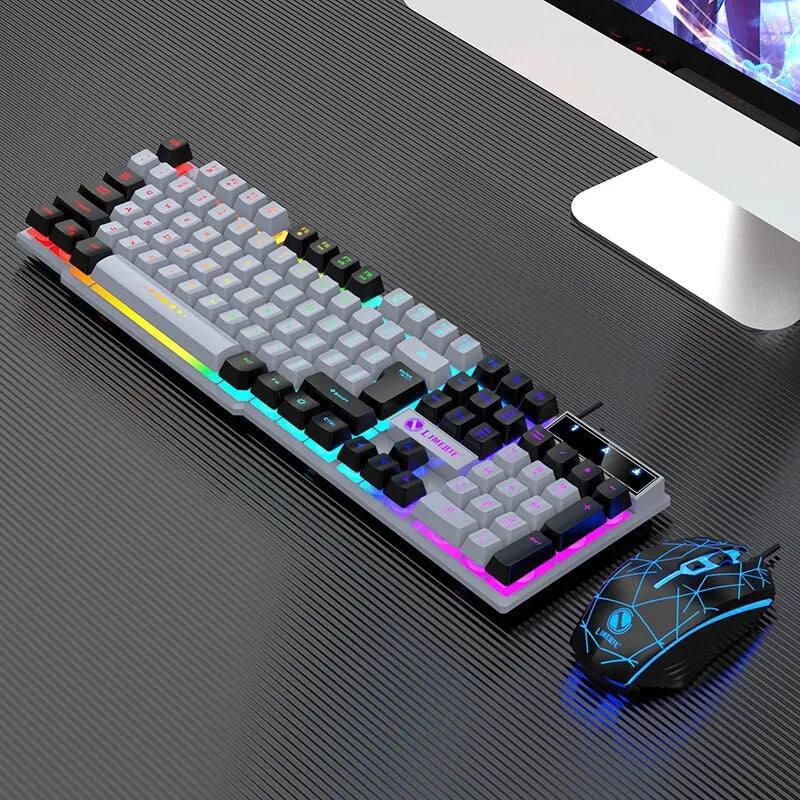 Tri-Color Gaming Keyboard & Mouse Combo - Silent Mech-Feel image 6